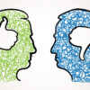 Two Big Secrets to Stopping Unproductive Conflict Before it Starts 12452855 - head with thumbd up and thumbs down - illustration